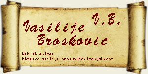 Vasilije Brošković vizit kartica